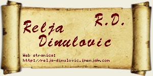 Relja Dinulović vizit kartica